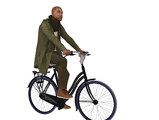 骑自行车的人精细人物模型(7)